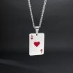 Picture of Trendy Ace of Hearts & Spades Titanium  Steel Pendant Necklace
