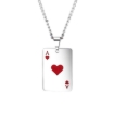 Picture of Trendy Ace of Hearts & Spades Titanium  Steel Pendant Necklace