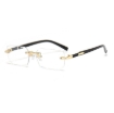 Picture of Rectangle Style Metal-Trimmed Frameless Sunglasses for Men and Women Fashion